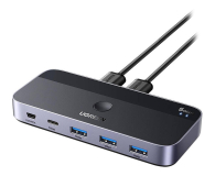 Hub USB UGREEN CM662 Przełącznik switch USB 3.0 2x4 out